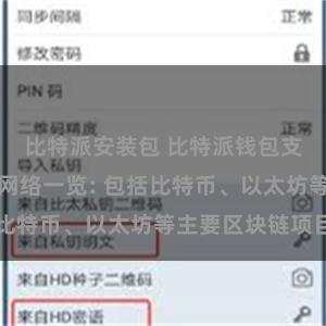 比特派安装包 比特派钱包支持的区块链网络一览: 包括比特币、以太坊等主要区块链项目
