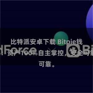 比特派安卓下载 Bitpie钱包：资产100%自主掌控，安全可靠。