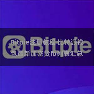Bitpie注册教程 比特派钱包最新加密货币列表汇总